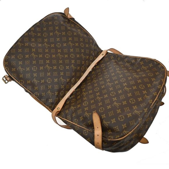 LOUIS VUITTON Logo Saumur 43 Shoulder Bag Monogram Leather Brown - Picture 5 of 16